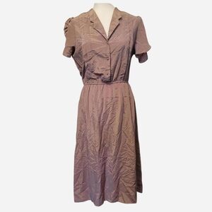 VINTAGE 80s/90s Jonathan Martin Vintage Mauve/Dusty Pink Polka Dot Dress